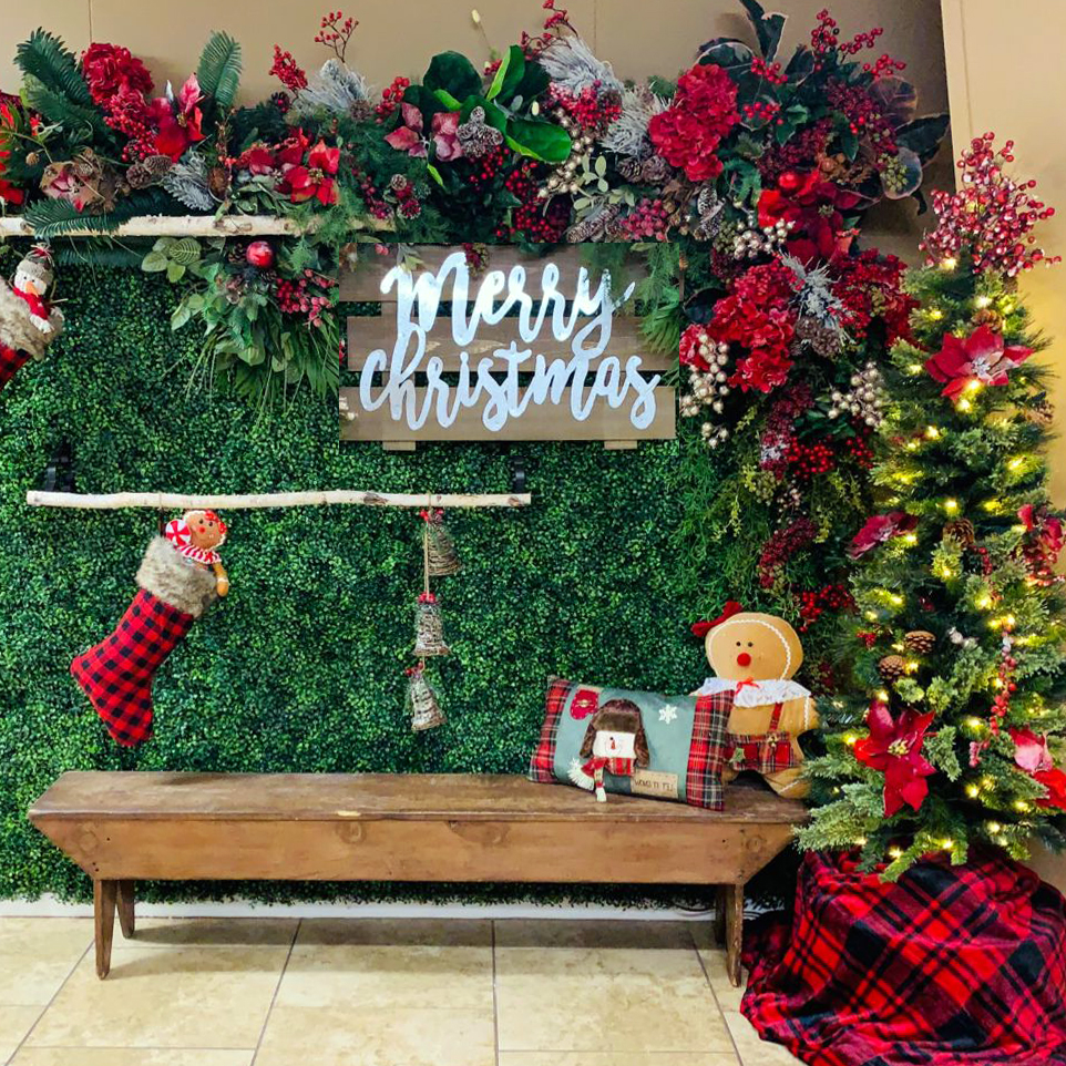 Decorazione fondale Mountain natale Decorazione fondale Mountain natale